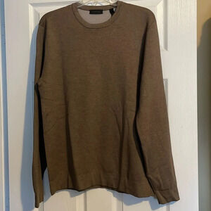 Saks Fifth Avenue mens brown silk blend sweater size large